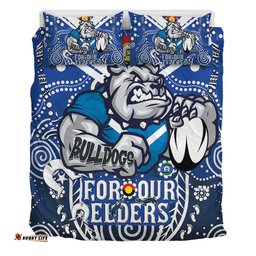 Amazing Aussie Canterbury Bankstown Bulldogs Naidoc Week Custom Bulldogs Naidoc For Our Elders Dot Art Style Bedding Set