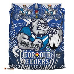 Amazing Aussie Canterbury Bankstown Bulldogs Naidoc Week Custom Bulldogs Naidoc For Our Elders Dot Art Style Bedding Set