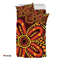 Australia Aboriginal Bedding Set - Dot Art That Reflects Aboriginal Traditions Inspired Bedding Set