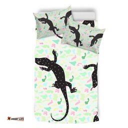 Australia Goanna Bedding Set - Aboriginal Goanna Dot Art Colorful Inspired  Bedding Set