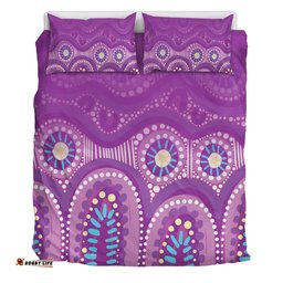 Australia Aboriginal Bedding Set - Purple Aboriginal Dot Bedding Set