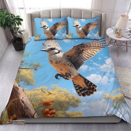 Australia Kookaburra Bedding Set - Flying Kookaburra with Blue Sky Bedding Set