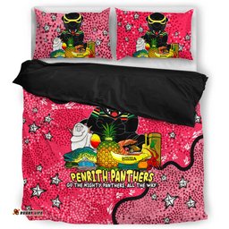 Penrith Panthers Custom Bedding Set - Australian Big Things (Pink) Bedding Set
