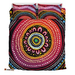 Australia Aboriginal Bedding Set - Aboriginal Showcasing Dot Art Design Bedding Set