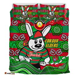 South Sydney Rabbitohs Custom Bedding Set - For Our Elders Home Jersey Bedding Set