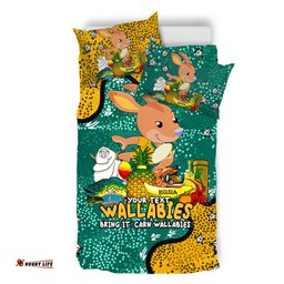 Australia Wallabies Custom Bedding Set - Australian Big Things Bedding Set