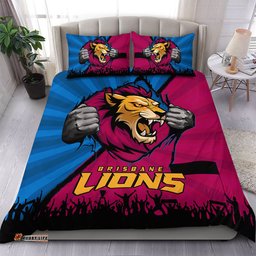 Amazing Aussie Brisbane Lions Breaking Through Fan Design Bedding Set