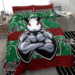 Amazing Aussie Australia Rabbitohs Custom Indigenous Super Australia Rabbitohs Bedding Set