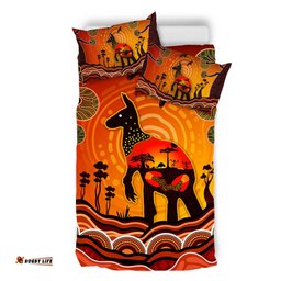 Amazing Aussie Australia Aboriginal Indigenous Kangaroo With Dot Painting Pattern Bedding Set