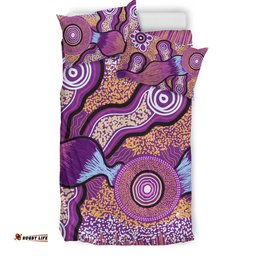 Australia Aboriginal Inspired Bedding Set - Indigenous Art Aboriginal Inspired Dot Painting Style