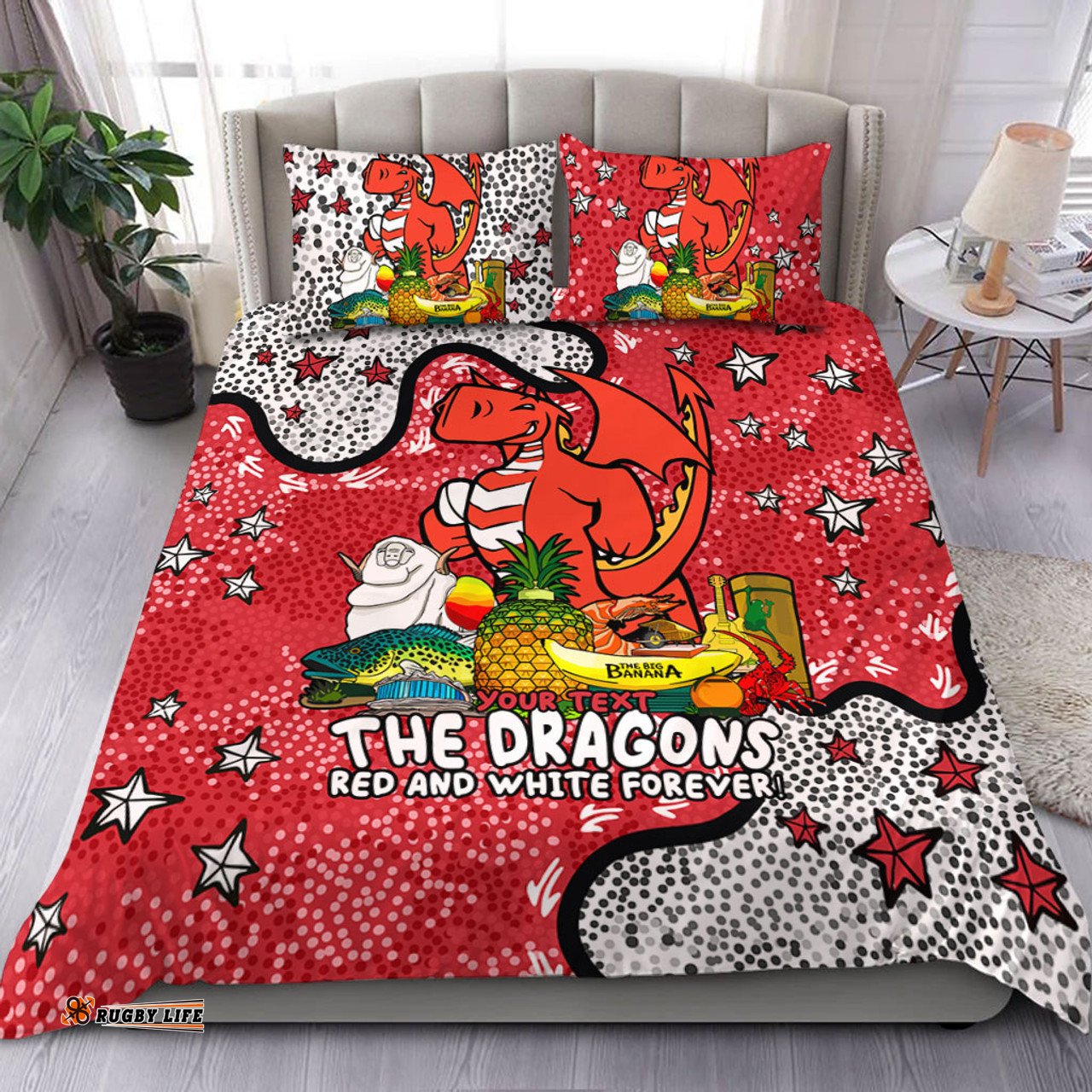 St. George Illawarra Dragons Custom Bedding Set - Australian Big Things Bedding Set