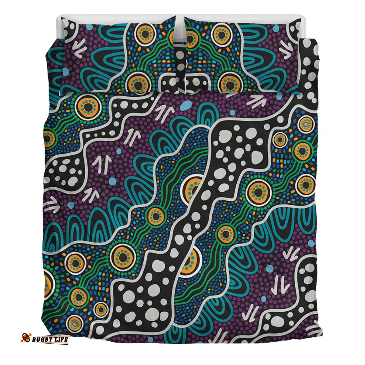 Australia Aboriginal Bedding Set - Dot Painting Art Bedding Set