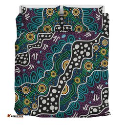 Australia Aboriginal Bedding Set - Dot Painting Art Bedding Set