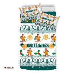 Australia Christmas Bedding Set - Wallabies Special Ugly Christmas Bedding Set