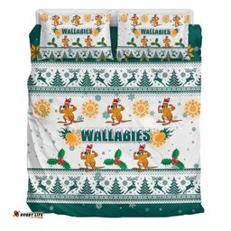 Australia Christmas Bedding Set - Wallabies Special Ugly Christmas Bedding Set