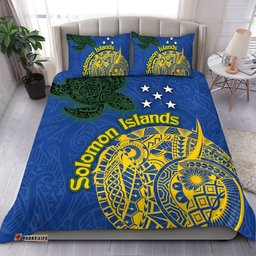 Australia  South Sea Islanders Bedding Set - Proud To Be Solomon Islander In Polynesian Pattern Inspired Bedding Set