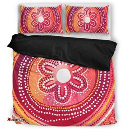 Australia Dot Painting Inspired Aboriginal Bedding Set - Aboriginal Style Dot Bedding Set