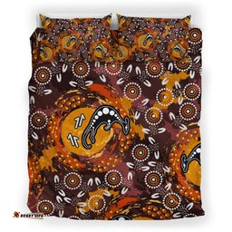 Australia Aboriginal Inspired Bedding Set - Kangaroo Aboiginal Inspired Dot Painting Style