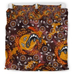 Australia Aboriginal Inspired Bedding Set - Kangaroo Aboiginal Inspired Dot Painting Style