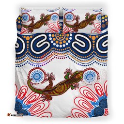 Australia Aboriginal Inspired Bedding Set - Indigenous Gecko Aboriginal Inspired Patterns
