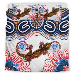 Australia Aboriginal Inspired Bedding Set - Indigenous Gecko Aboriginal Inspired Patterns
