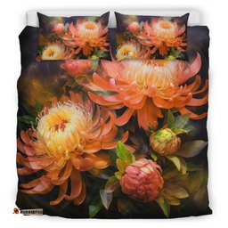 Australia Waratah Bedding Set - Waratah Oil Painting Abstract Ver1 Orange Version Bedding Set