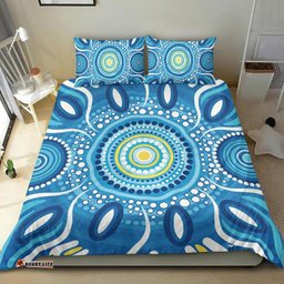 Australia Aboriginal Inspired Bedding Set - Indigenous Dot Painting Patterns