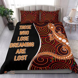 Australia Aboriginal Inspired Bedding Set - Indigenous Lizard Dreaming