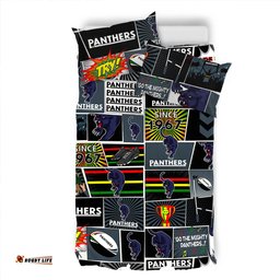 Penrith Panthers Bedding Set - Team Of Us Die Hard Fan Supporters Comic Style