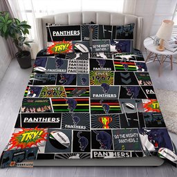 Penrith Panthers Bedding Set - Team Of Us Die Hard Fan Supporters Comic Style