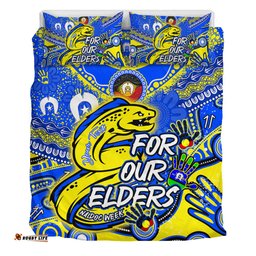 Parramatta Eels Naidoc Week Custom Bedding Set - For Our Elders Run to Paradise Bedding Set