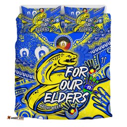 Parramatta Eels Naidoc Week Custom Bedding Set - For Our Elders Run to Paradise Bedding Set