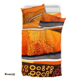 Australia Aboriginal Bedding Set - Abstract Theme Of Australian Indigenous Aboriginal Art Bedding Set