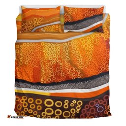 Australia Aboriginal Bedding Set - Abstract Theme Of Australian Indigenous Aboriginal Art Bedding Set