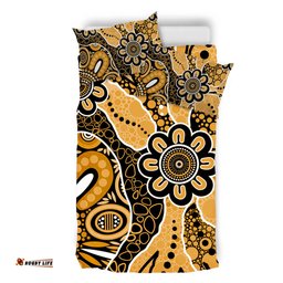 Amazing Aussie Australia Aboriginal Design Art Color Yellow Bedding Set
