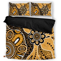 Amazing Aussie Australia Aboriginal Design Art Color Yellow Bedding Set