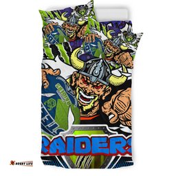 Canberra Raiders Custom Bedding Set - Indigenous Vikings Power Scratch Style