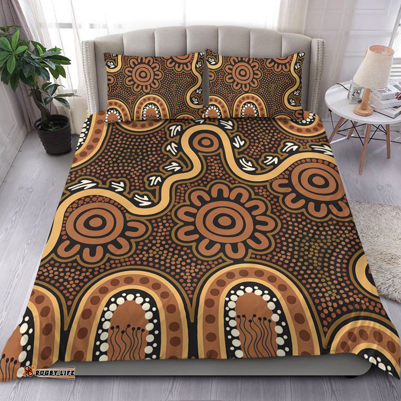 Amazing Aussie Australia Aboriginal Aboriginal Style Of Dot Art  Bedding Set
