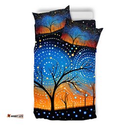 Australia Aboriginal Bedding Set - Australian Dreamtime Story Of A Night Sky Bedding Set