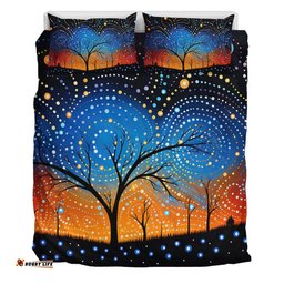 Australia Aboriginal Bedding Set - Australian Dreamtime Story Of A Night Sky Bedding Set