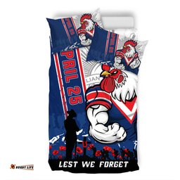 Amazing Aussie Sydney Roosters Anzac Day Lest We Forget Strong Fighting Spirit Bedding Set