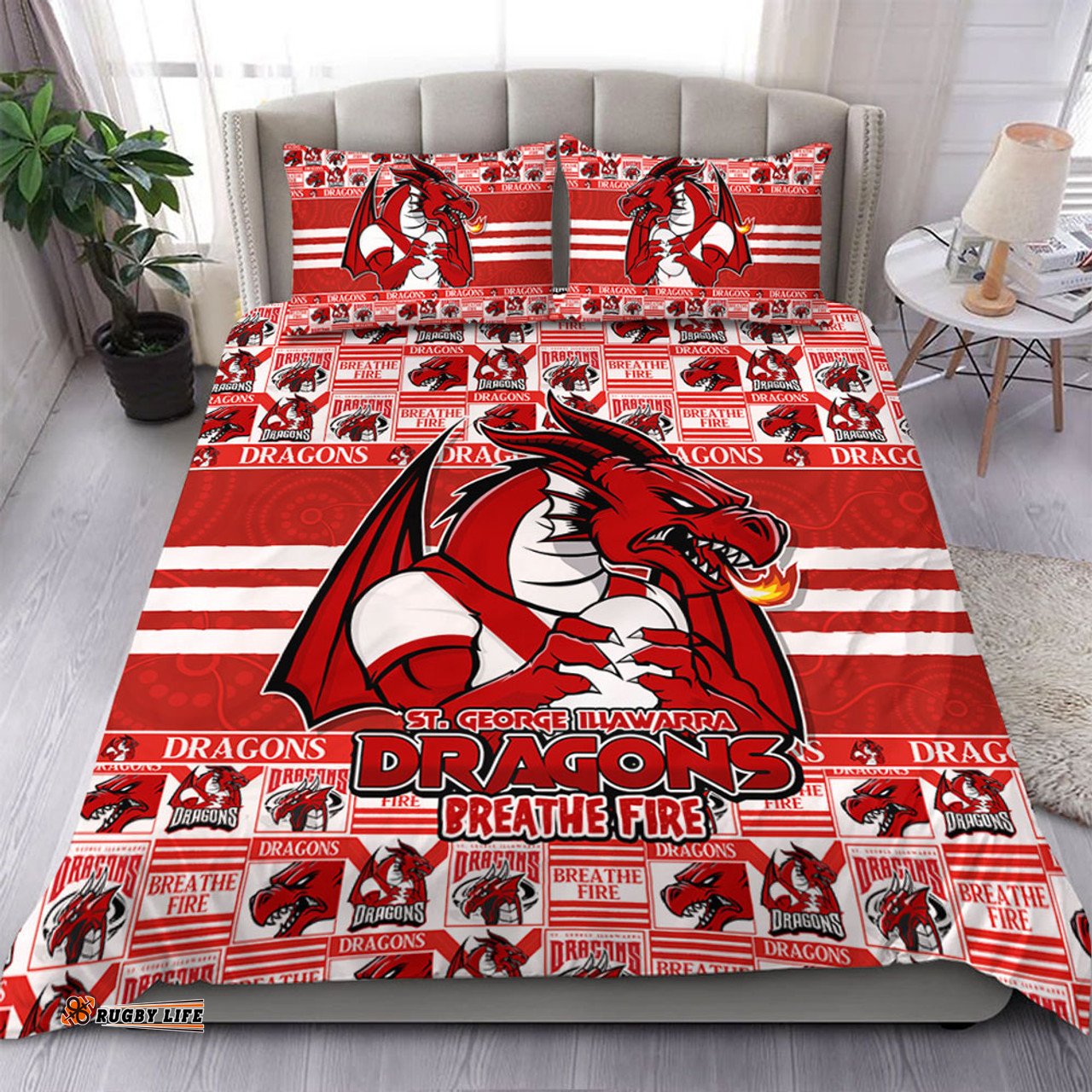 Amazing Aussie St. George Illawarra Dragons Champion���s Pride Comic Style Bedding Set