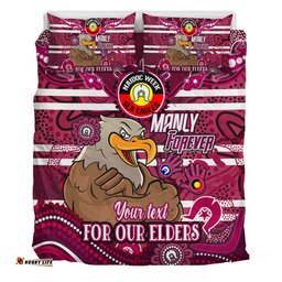 Amazing Aussie Manly Warringah Sea Eagles Custom For Our Elders Home Jersey Bedding Set