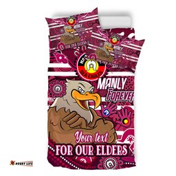 Amazing Aussie Manly Warringah Sea Eagles Custom For Our Elders Home Jersey Bedding Set