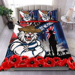 Amazing Aussie Geelong Cats Anzac Day Honor United In Spirit Bedding Set
