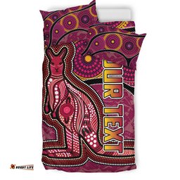 Amazing Aussie Maroons Rugby Custom Maroons Kangaroo Bedding Set