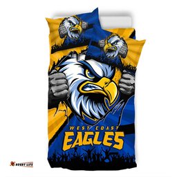 Amazing Aussie West Coast Eagles Breaking Through Fan Design Bedding Set