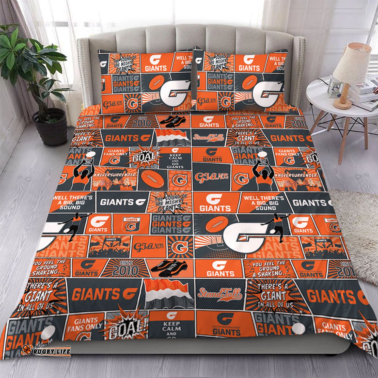 Amazing Aussie GWS GIANTS Legacy Of The Pride Comic Style Bedding Set