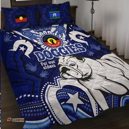Amazing Aussie Canterbury Bankstown Bulldogs Naidoc Week Custom For Our Elders Doggies Aboriginal Inspired Bedding Set