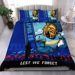 Amazing Aussie Gold Coast Titans Anzac Day Lest We Forget Strong Fighting Spirit Bedding Set